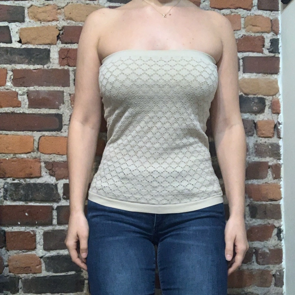 Tan Sheer Tube Top